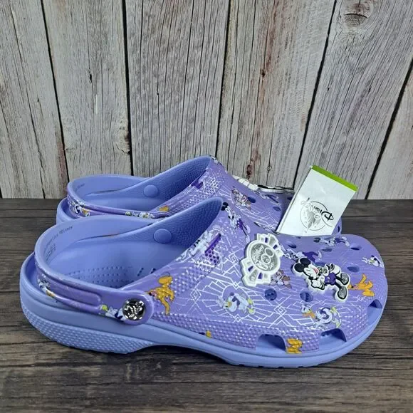 Crocs Disney 100 Years Of Wonders Platinum Edition Purple Mens 10 Women's 12 NWT - Picture 3 of 10